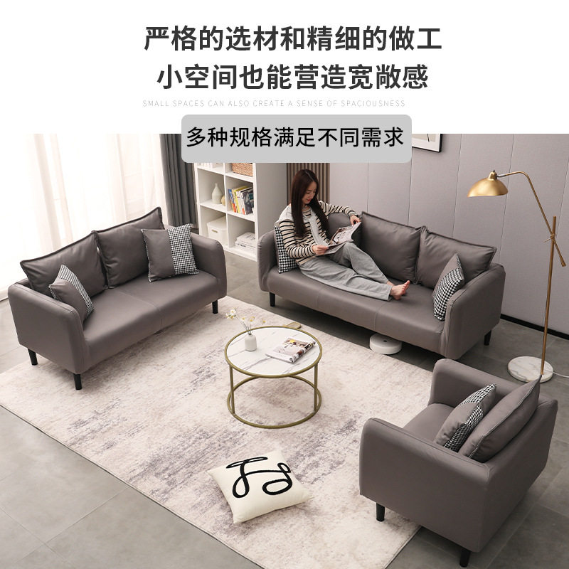 北欧沙发小户型客厅科技布网红双人三人出租房服装店公寓简易小型