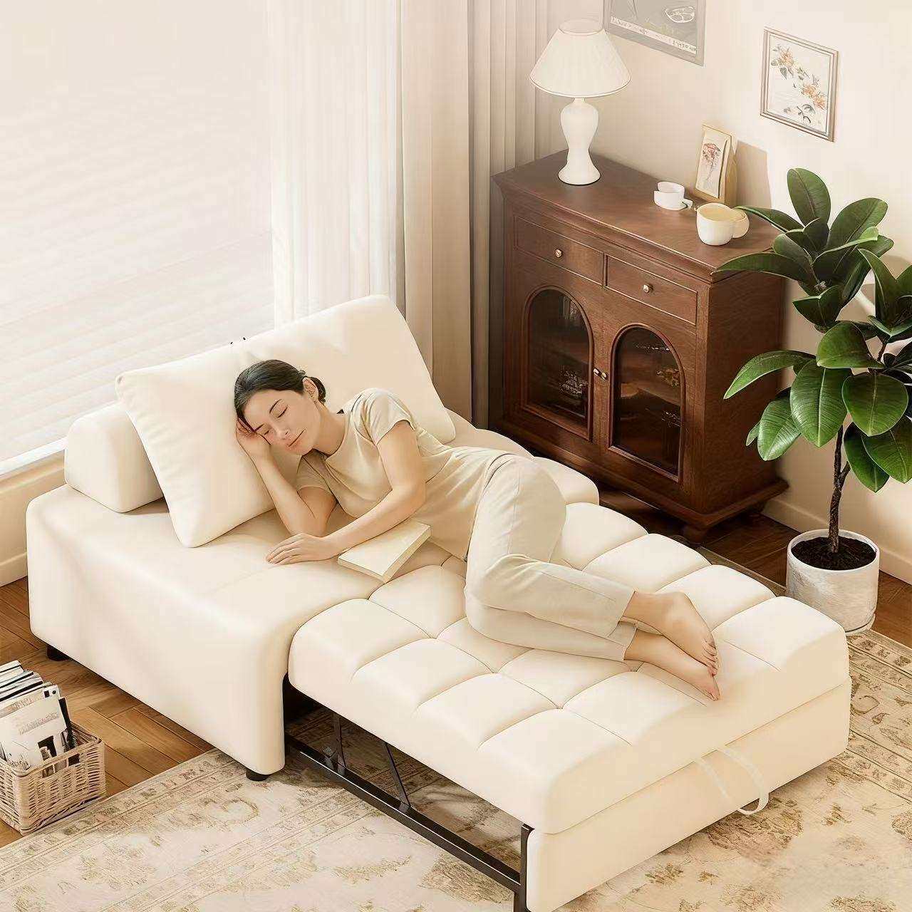 沙发床可折叠一体两用小户型客厅多功能单人沙发网红款推拉伸缩床