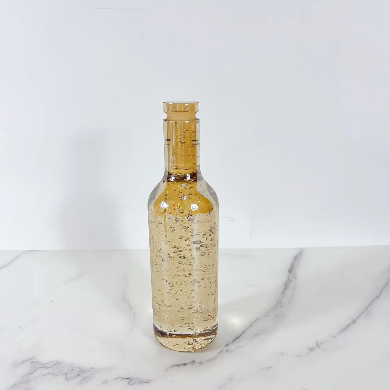 现代水晶玻璃气泡酒瓶样板房客厅茶几摆件售楼处软装饰品桌面摆设