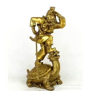 开纯铜孙悟空猴子摆件大号龙头龟占鳌头齐天大圣摆设