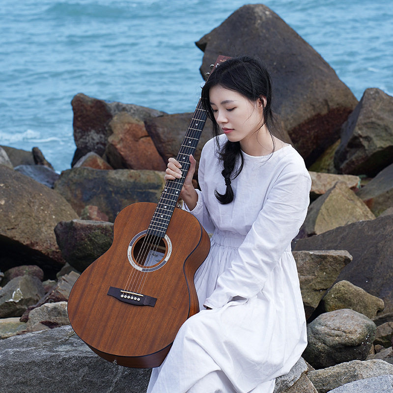 guitarist民谣吉他40寸正桶吉他初学都男生木吉他女生入门学jita