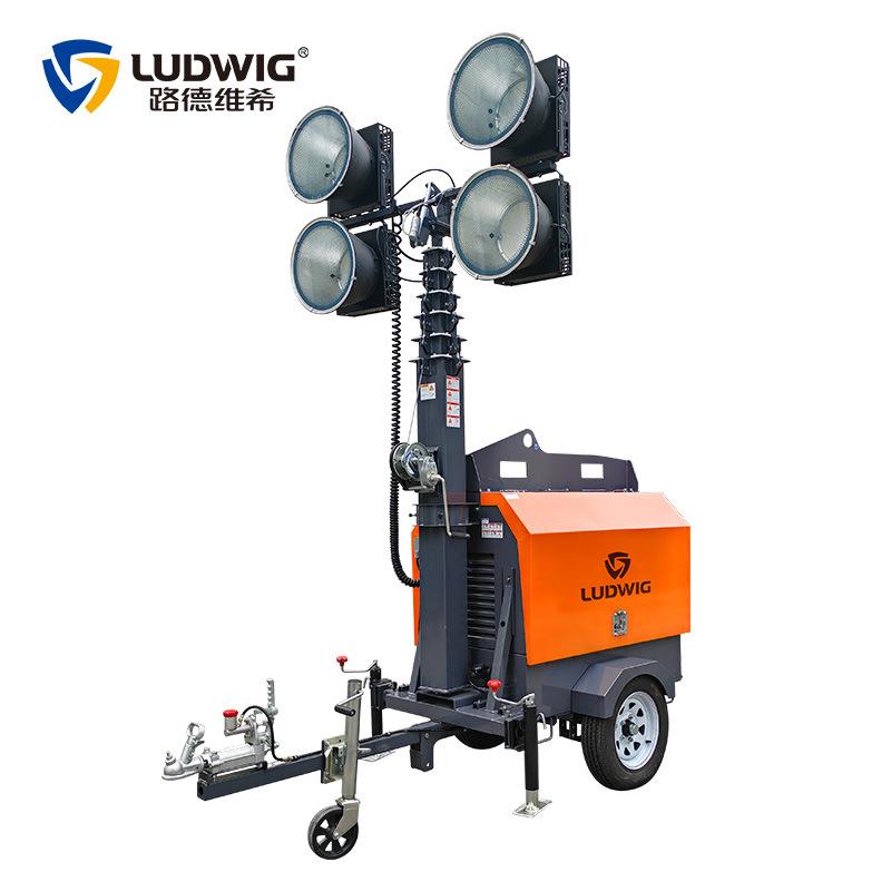 GLTV5拖车移动照明车灯塔全柴QC385D8KW柴油机应急灯LED灯金卤灯