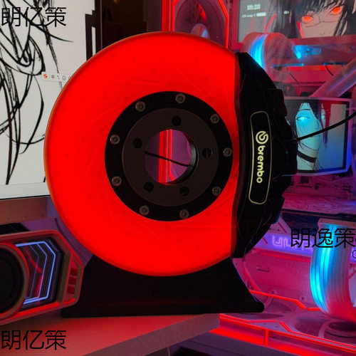 【可旋转】AMG/brembo刹车盘卡钳夜灯桌面壁挂LED充电氛围灯