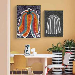 Yayoi Kusama草间弥生南瓜挂画波普风格装饰画卧室玄关小众艺术画