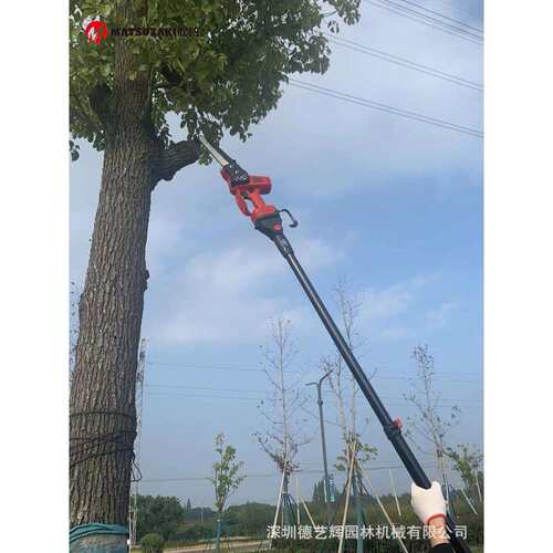 电动高枝锯家用充电高空修剪树枝伸缩加长杆园林果树修枝链条油锯