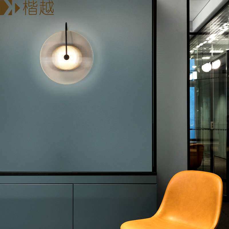 北欧后现代客厅壁灯创意个性简约卧室床头楼道走廊LED玻璃壁灯