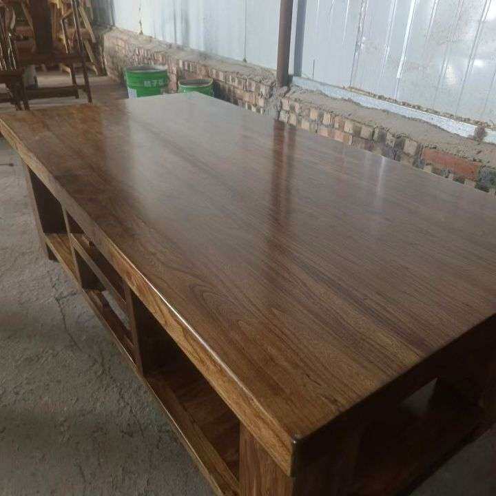 北方榆木茶几客厅小桌子实木简约家用茶桌榫卯结构长条茶几