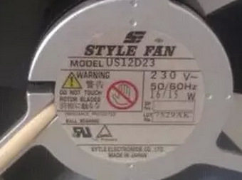 原装育良 STYLE FAN US12D23 12038 230V 16/15W 铝机散热风扇