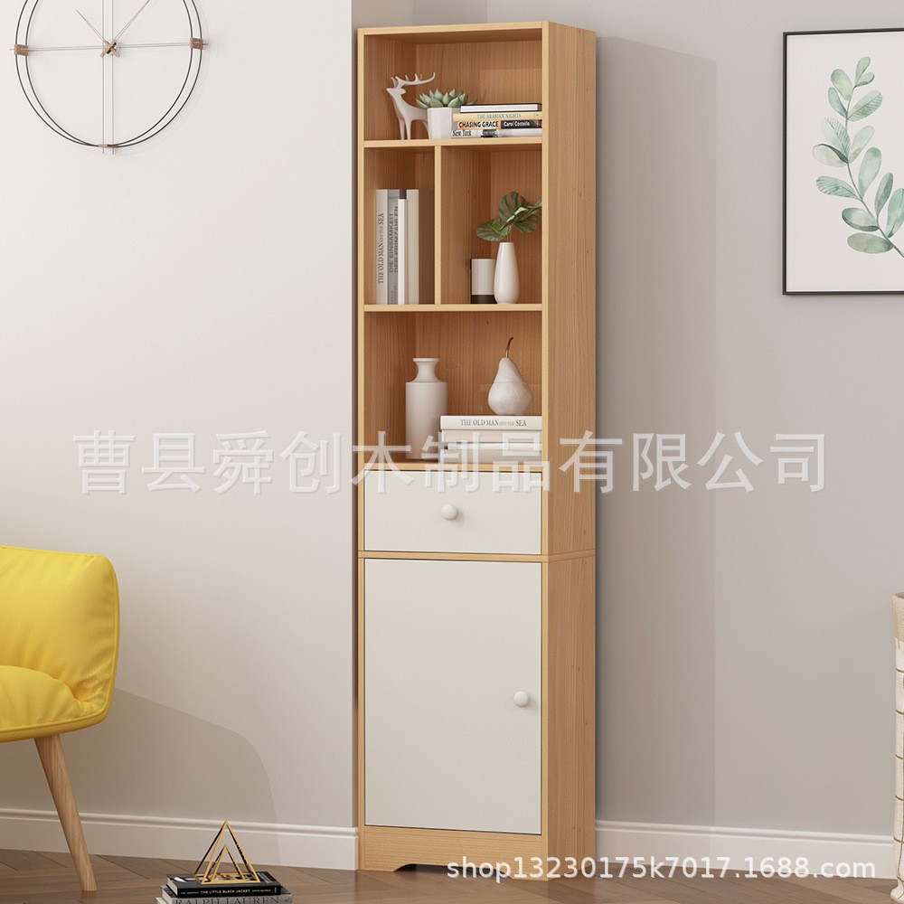 简易书架书柜墙角收纳储物柜落地格子收纳创意家用学生卧室转角置