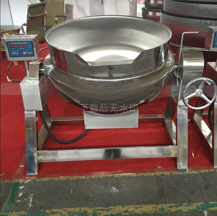 100-600L可倾斜立式不锈钢电加热导热油熬粥菜夹层锅摇摆汤锅