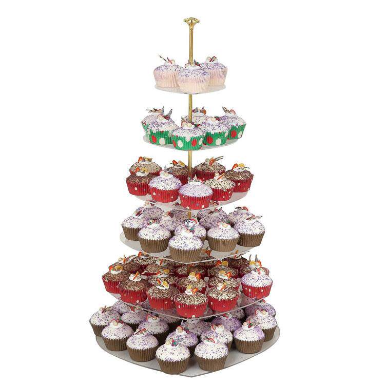 6层心形亚克力蛋糕架 节日婚礼糖果水果高透明摆放架 Cake Stand