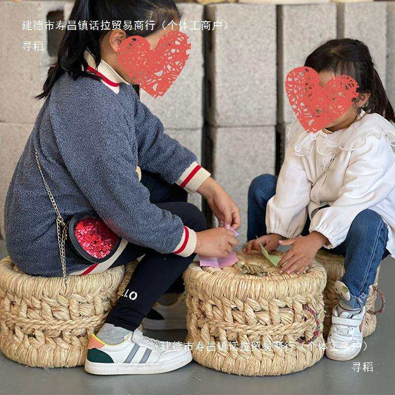 云南草墩矮凳圆凳手工稻草坐墩沙发茶几凳子家用客厅卧室小板凳