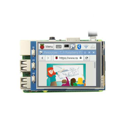 2.8寸树莓派显示屏触摸屏SPI显示器 for Raspberry Pi 3B+/4B