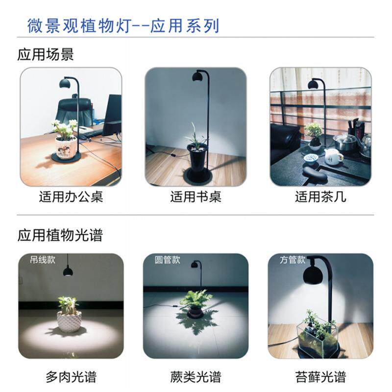 LED植物生长灯微景观灯竹板灯木板灯鱼缸灯苔藓灯多肉植物补光灯