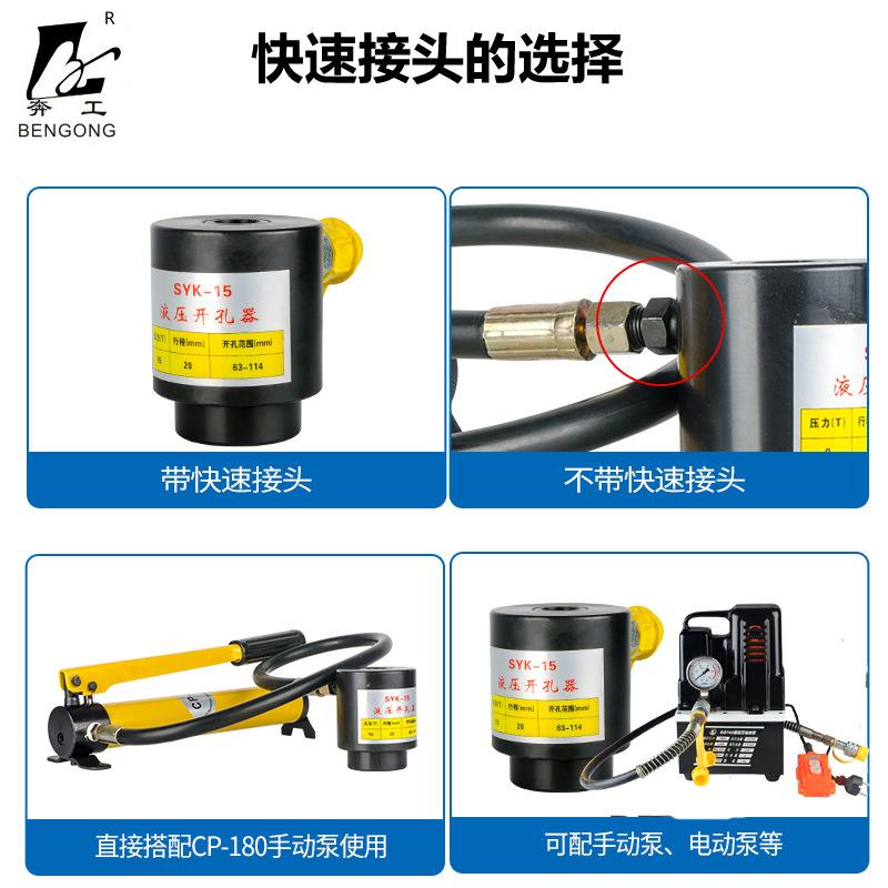 SYK-8A/8B/15手动液压开孔器不锈钢板薄铁板铜板铝板打孔机器