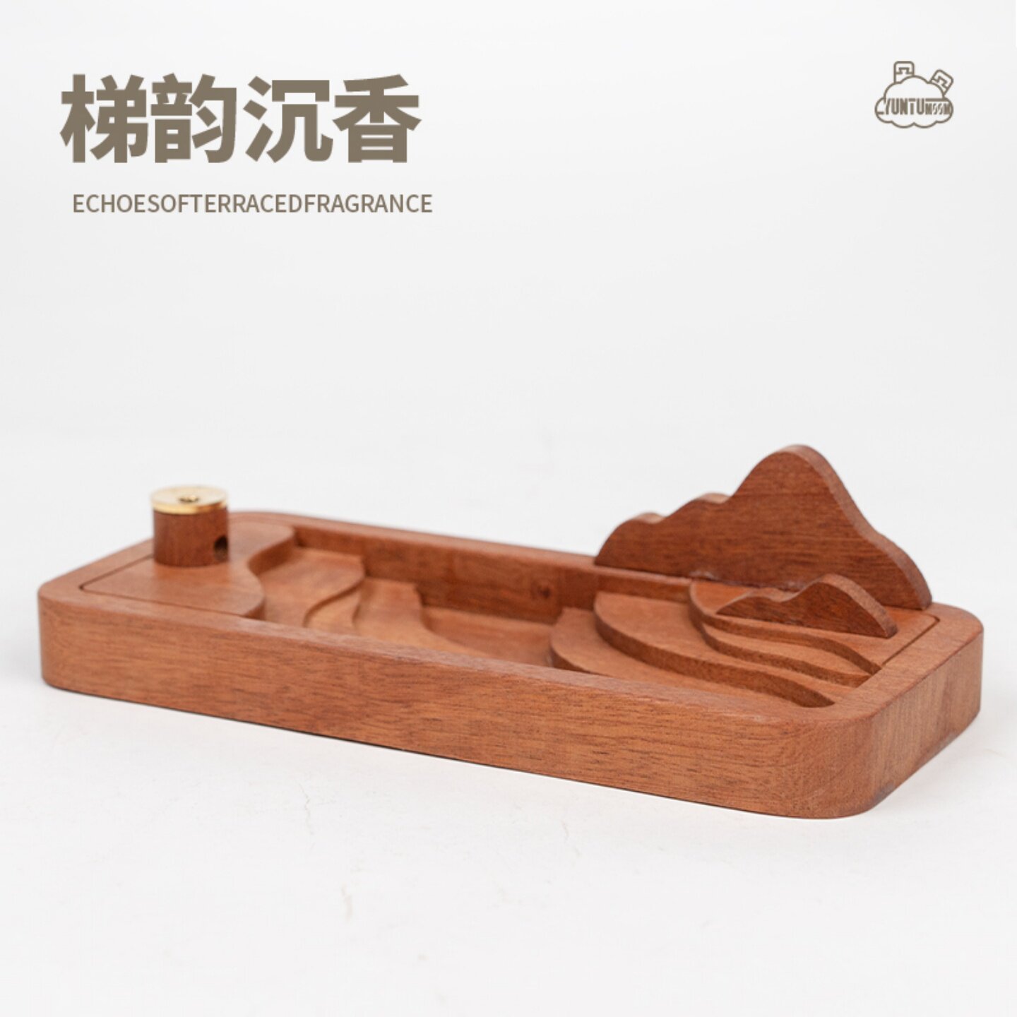 高级感小众家居摆件木质线香插座图片