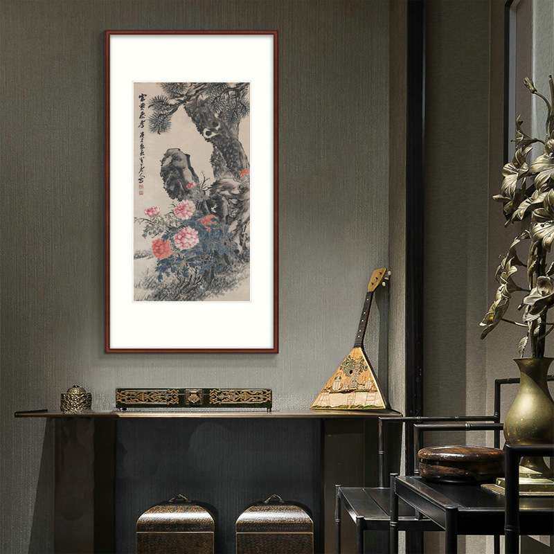 厂家直供艺术微喷家居客厅书房装饰画富贵牡丹花鸟字画 画芯
