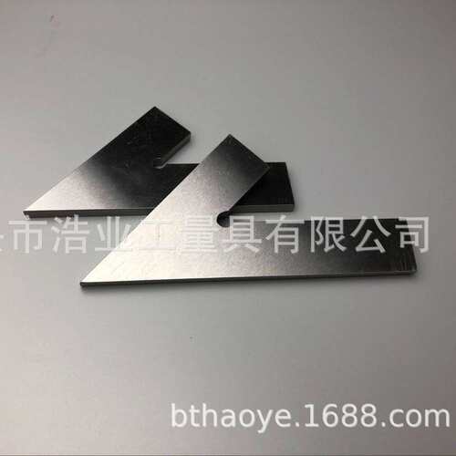 60度角尺不锈钢100x70mmDIN875标准角度测量60°平口角尺120x80