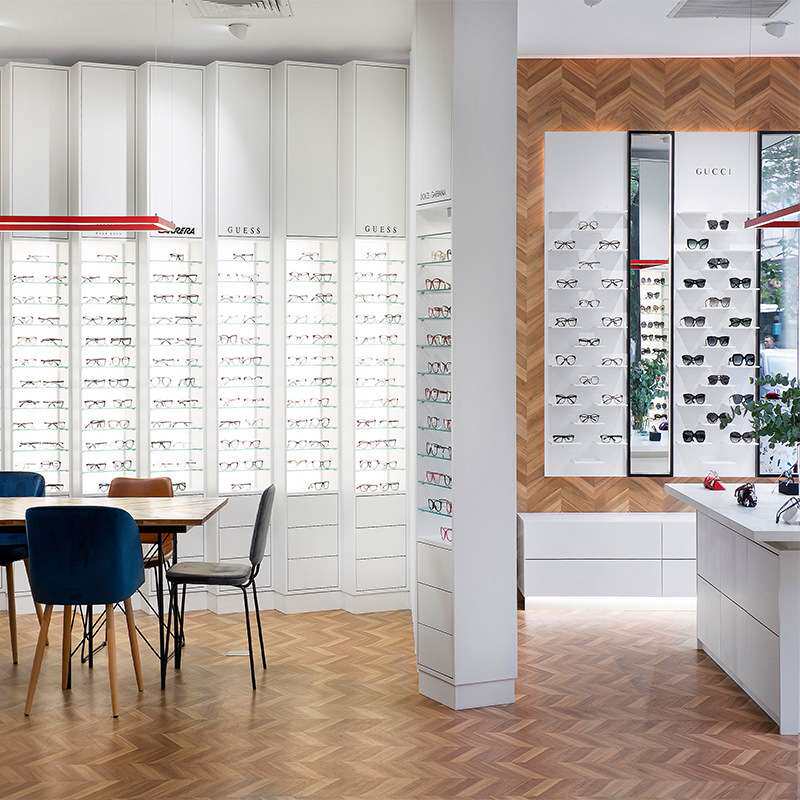 眼镜展示柜货架时尚烤漆墨镜太阳眼镜展示架亚克力近视眼镜陈列柜