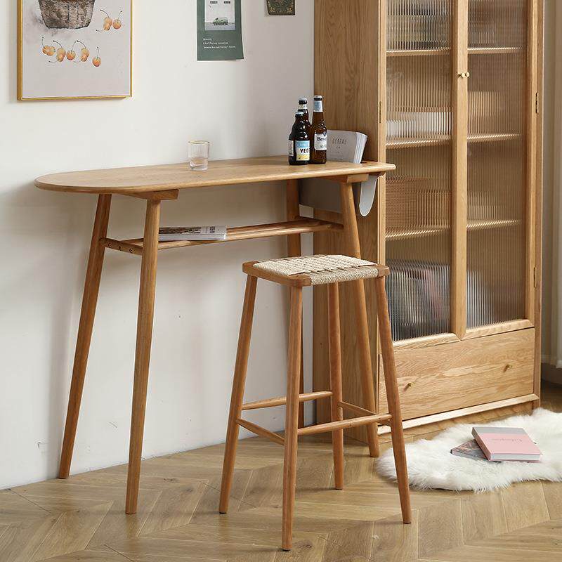 舜伊工贸北欧全实木吧台桌家用樱桃木隔断吧桌客厅高脚靠墙酒吧台