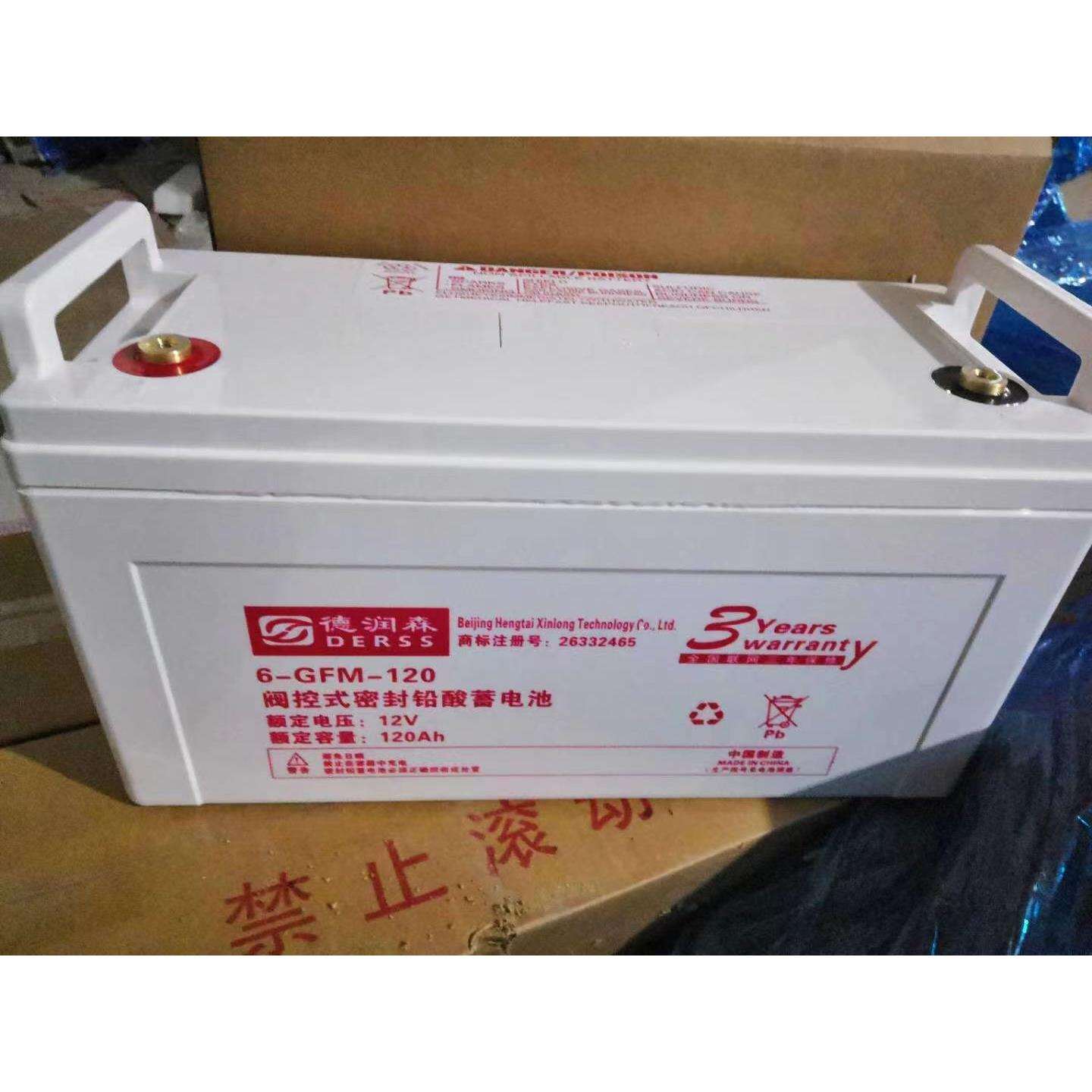 德润森6-FM-100铅酸免维护12v100ah蓄电池后备电源光伏储能专用