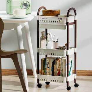 孙小美收纳置物架小推车多层可移动刹车滑轮客厅卧室厨房收纳书架