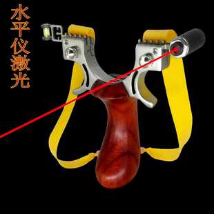 缀龙弹弓红外线激光线切割扁皮筋弹弓实木手柄弹射射击98k龙弹弓