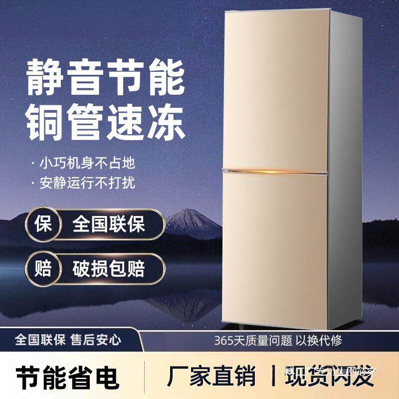 家用小冰箱小型家用宿舍出租房中型双开门三门电冰箱一级节能静音