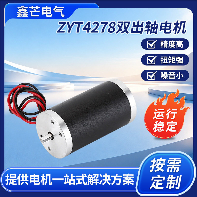ZYT4278双出轴电机12V/24V微型减速有刷直流电动机直流电机小体积