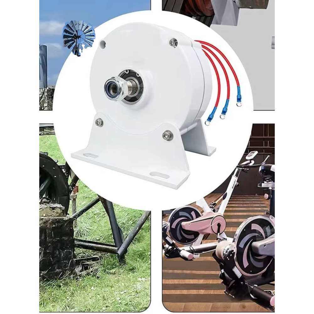 家用移动小型永磁发电机三相交流无刷可带动12v24v风力发电机
