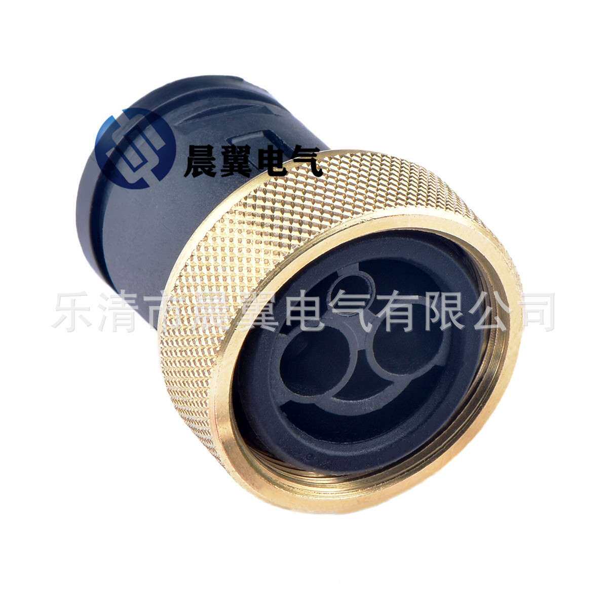 黑色2孔国产连接器防水接插件连接器100283-1