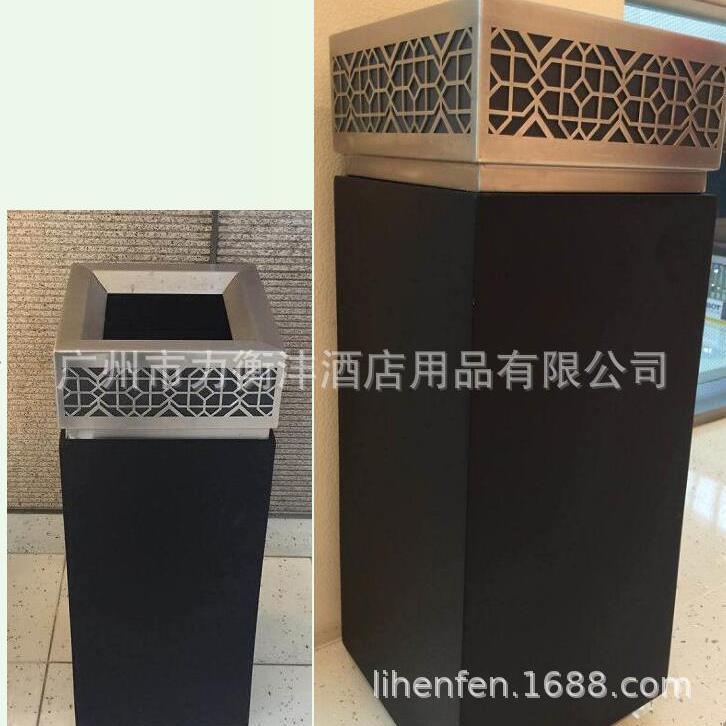 商场垃圾桶圆形不锈钢卫生桶 废物桶
