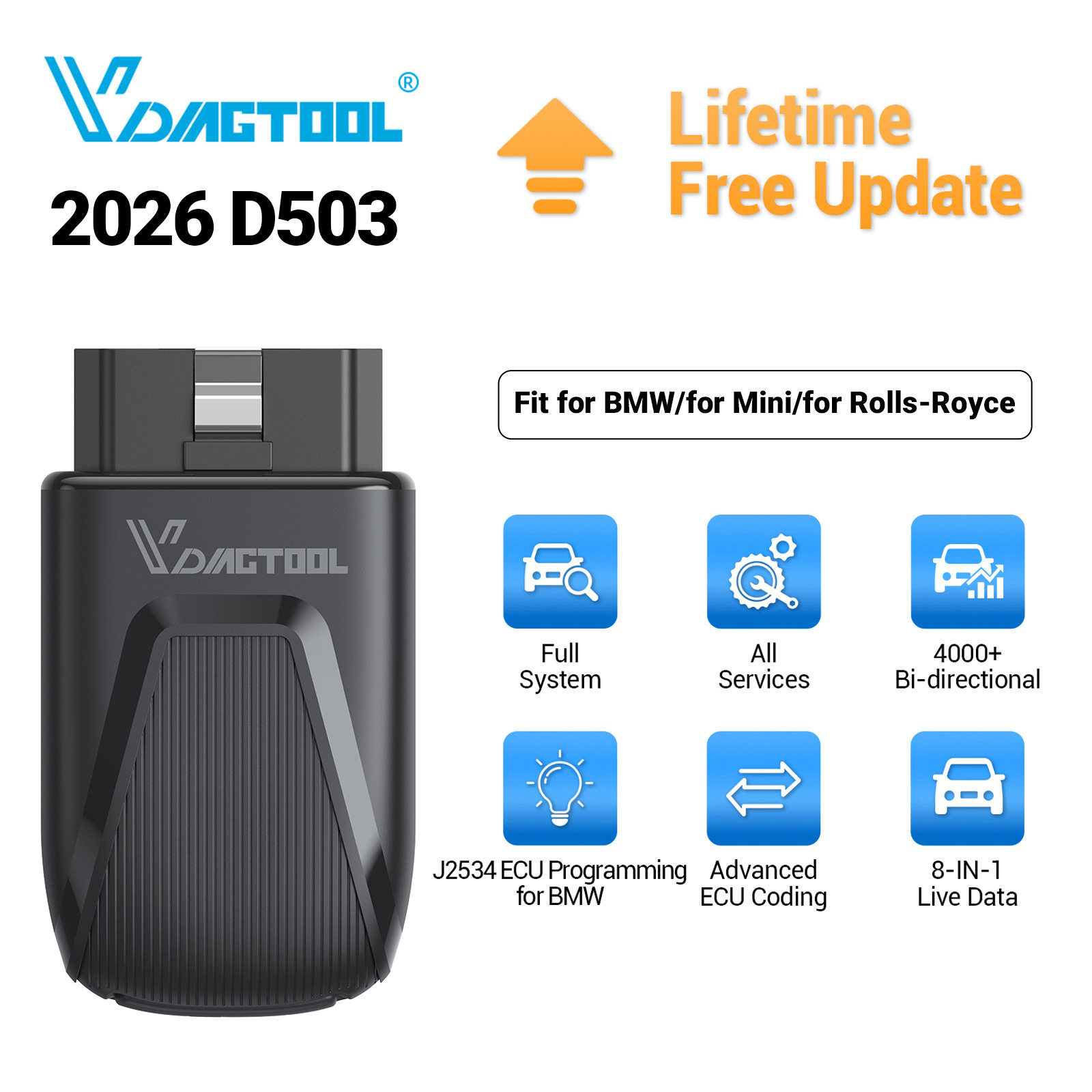 VDIAGTOOL D503 OBD2 Scanner for BMW Car Diagnostic Tools