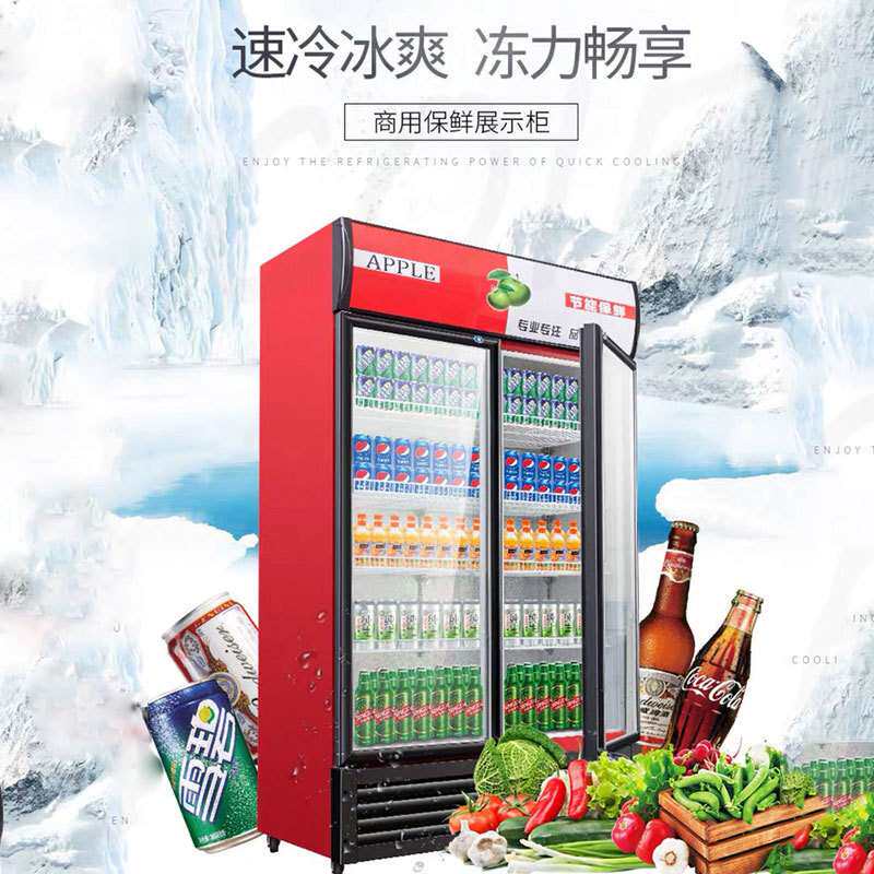 冷藏展示柜单门饮料柜商用双开门保鲜柜立式三门啤酒冰柜冰箱超市