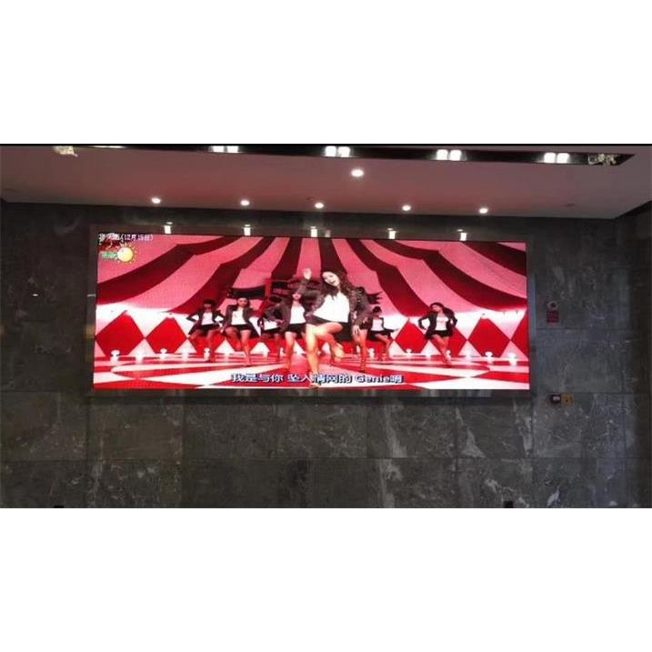 室内LED显示屏P2表贴简易箱体 惠州仲恺某地产营销中心(美奥马哈)