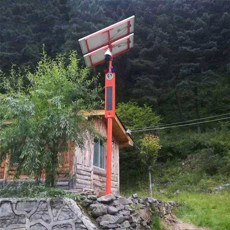太阳能语音宣传杆林区防火提示播放杆红外探测语 音播报器