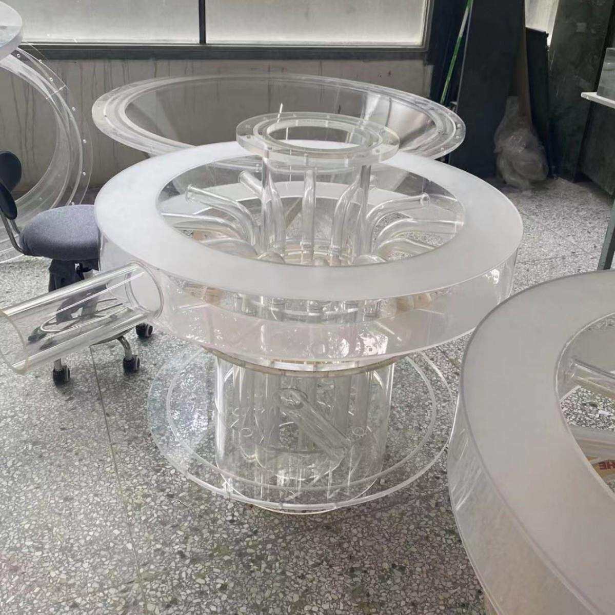 亚克力实验仪器 圆管设备 有机玻璃试验大型设备 透明弯管仪器