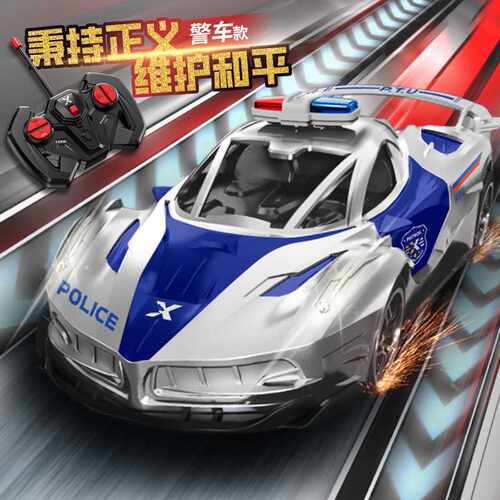 rc漂移无线遥控车充电四通遥控警车跑车6-12岁男孩电动玩具车