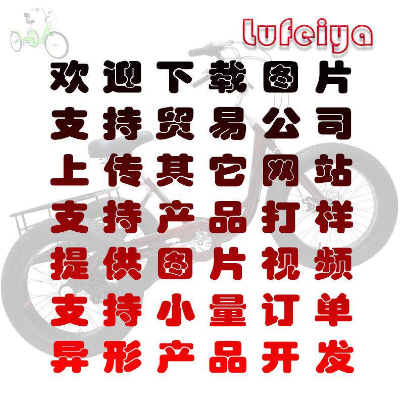 亚马逊20寸胖胎电动三轮车脚踏助力锂电三轮车粗胎雪地自行车
