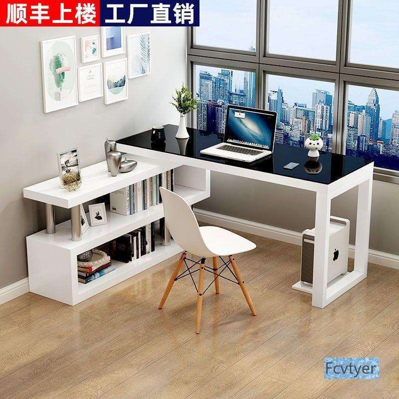 郝帮卧室书柜子家用转角简约简易书桌书架一体桌电脑台式桌学生出