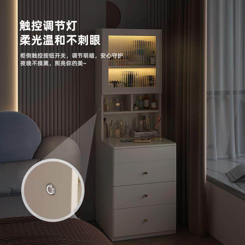 梳妆台书桌书架一体书柜家用轻奢现代卧室简约化妆桌小户型