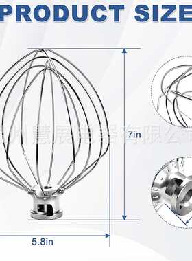 KN256WW打蛋器附件不锈钢适用于KitchenAid 6QT 碗升降搅拌机配件