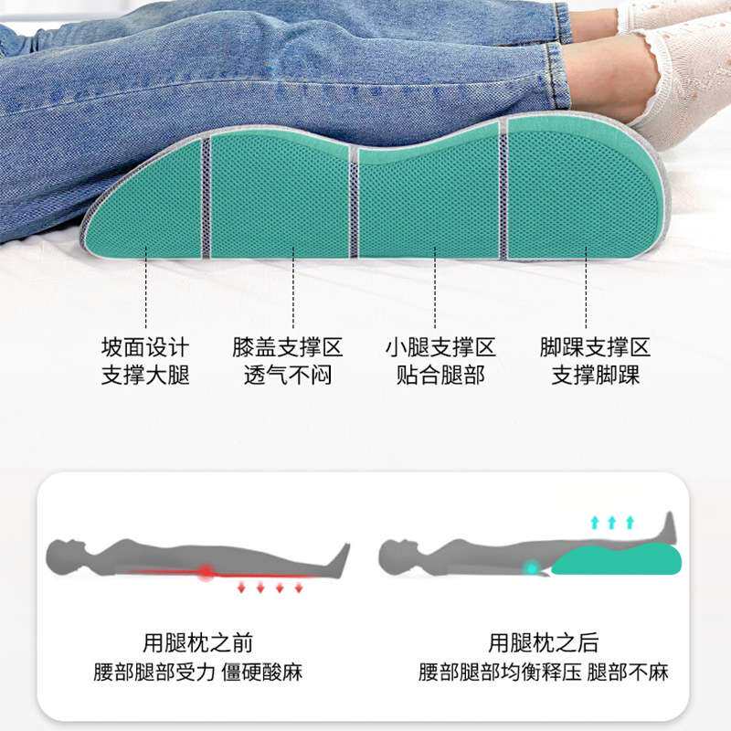 亚马逊热销记忆棉垫腿枕慢回弹腿垫床头抬脚垫子放松腿部压力神器
