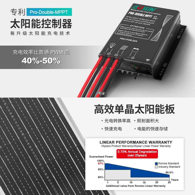 路灯源头厂家户外大功率一体化太阳能市政工程道智能超亮太阳能板