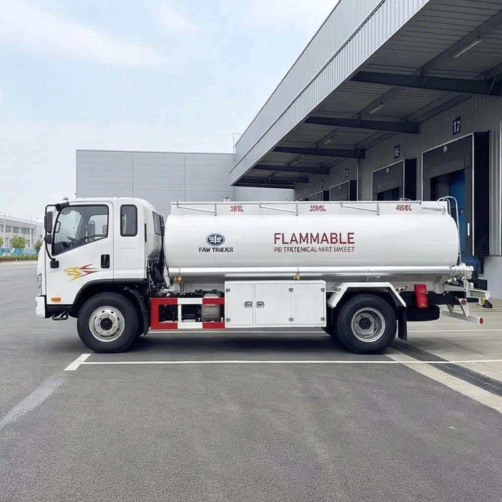 小型 4X2 油罐车,5000L 原油和汽油运输及储存罐车
