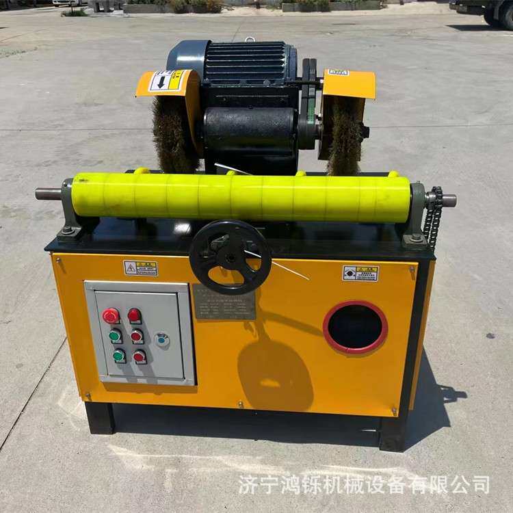 25自动送料圆管除锈机 双轮钢管翻新除锈机 60-120mm管子除锈