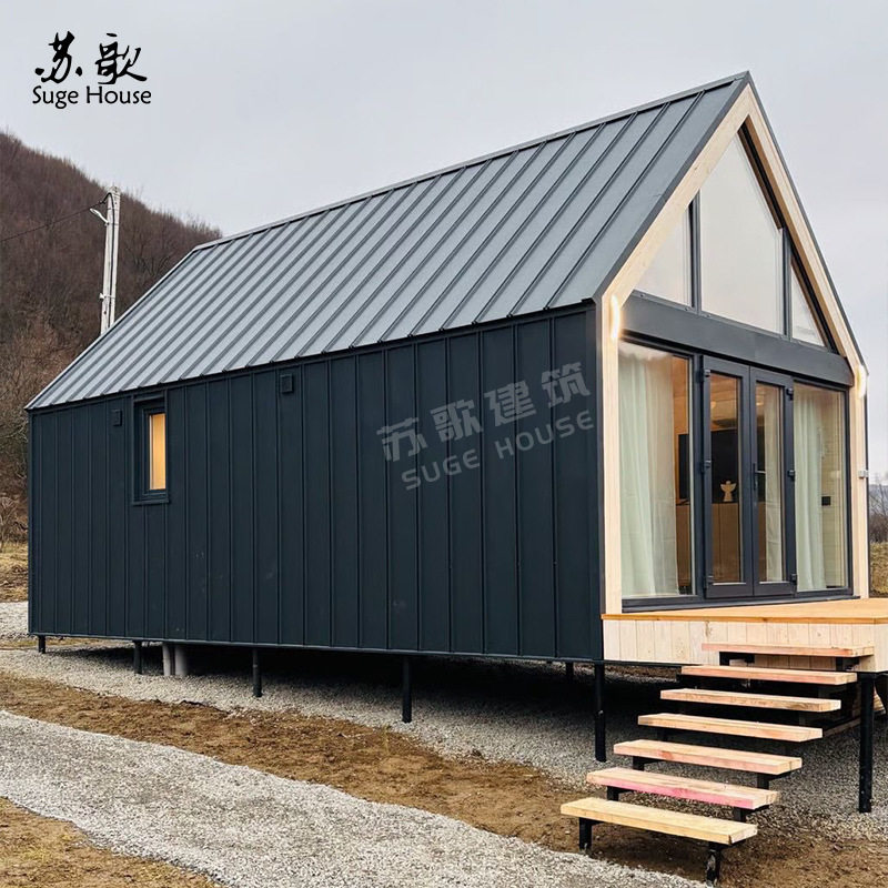 全新可移动住人钢结构小木屋阳光房设计建造创意住人摩舍民宿