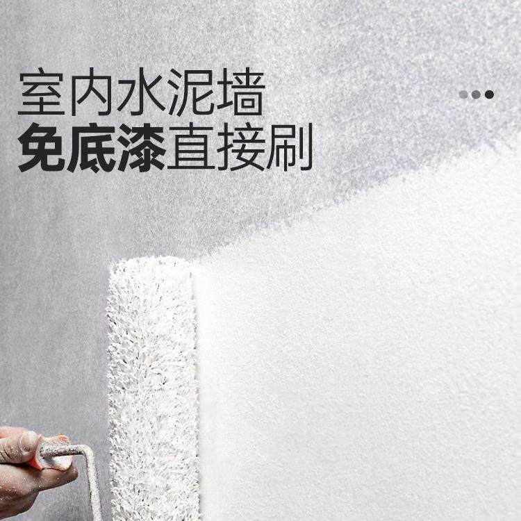 水泥墙专用漆毛坯房墙面涂料自刷乳胶漆墙漆刷墙粉刷大桶油漆白色
