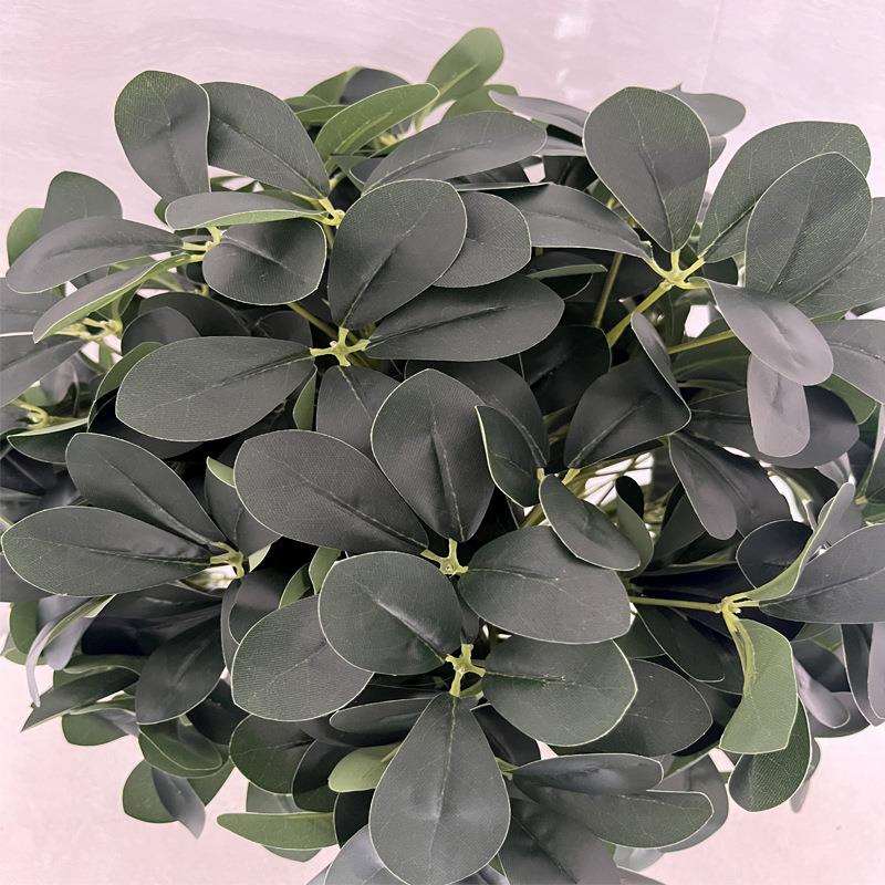 仿真发财树 鸭掌木盆栽 七星叶 植物绿植插花摆件花卉景观