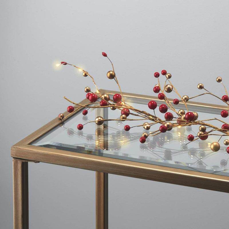 圣诞节新年灯LED彩灯金果红果藤条灯装饰灯藤条树枝灯节能省电